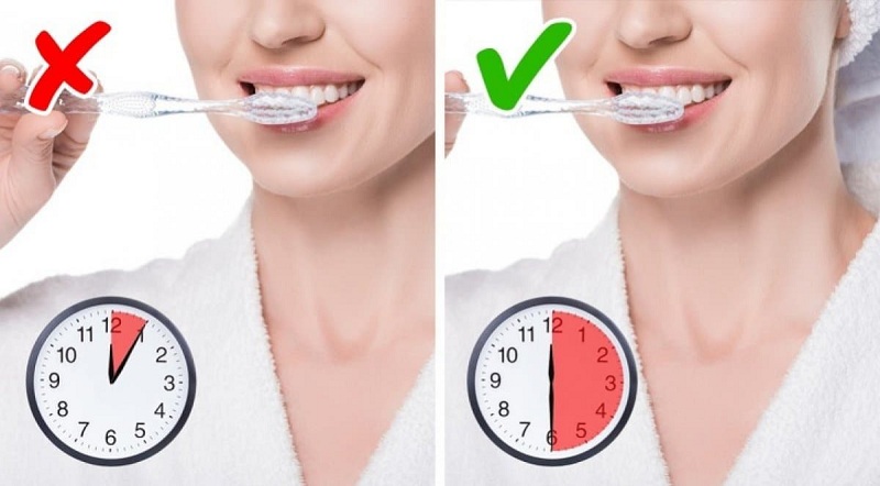 đánh răng ngay sau khi ăn khiến răng bị tổn thương