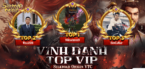 Top 3 người chơi VIP Silkroad Origin VTC tính đến ngày 23/08/2023