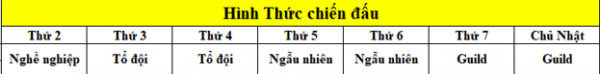 Lịch thi đấu chế độ Cướp Cờ cũ