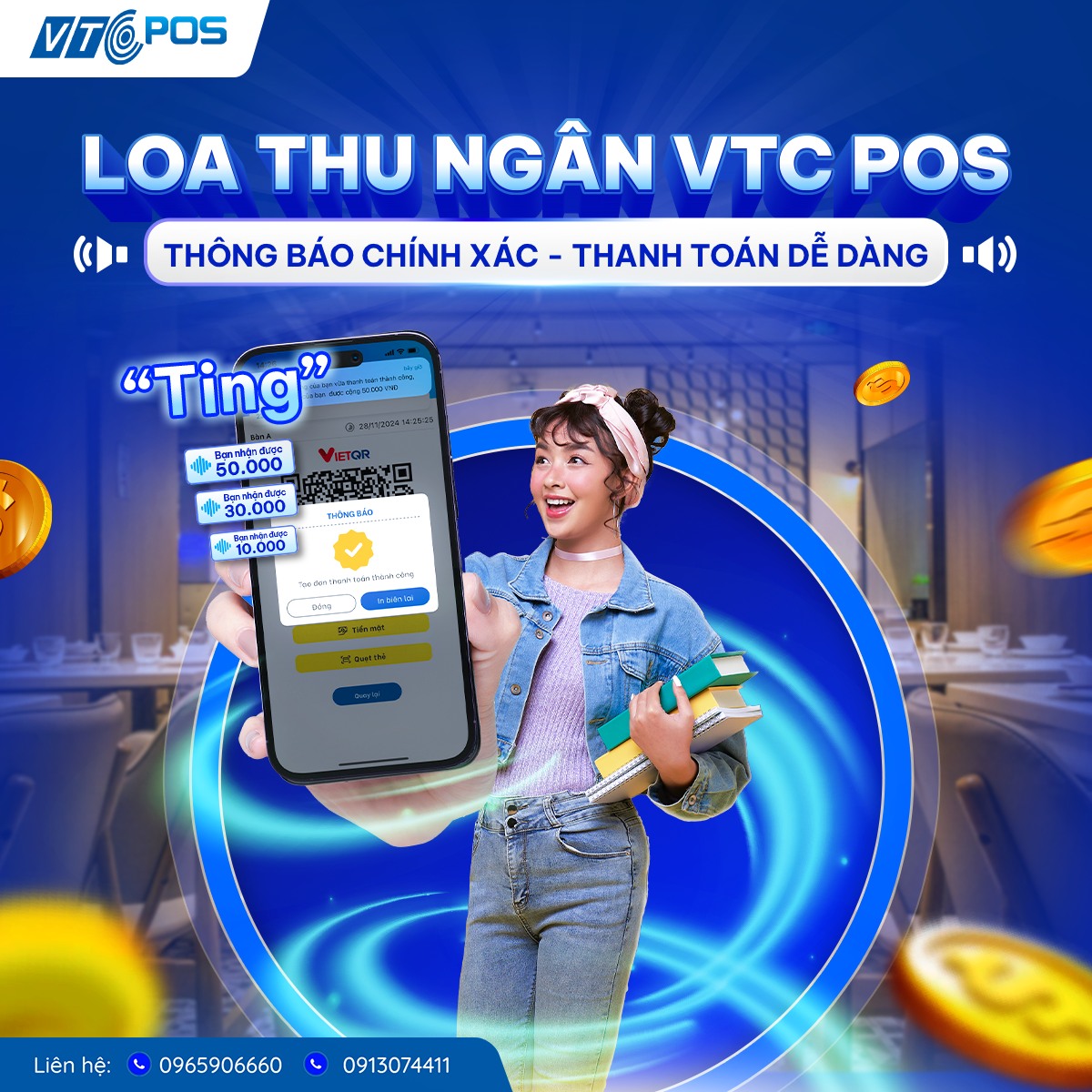 loa thu ngân VTCPOS