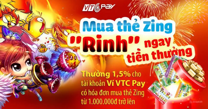 Cách mua thẻ Zing với VTCPAY