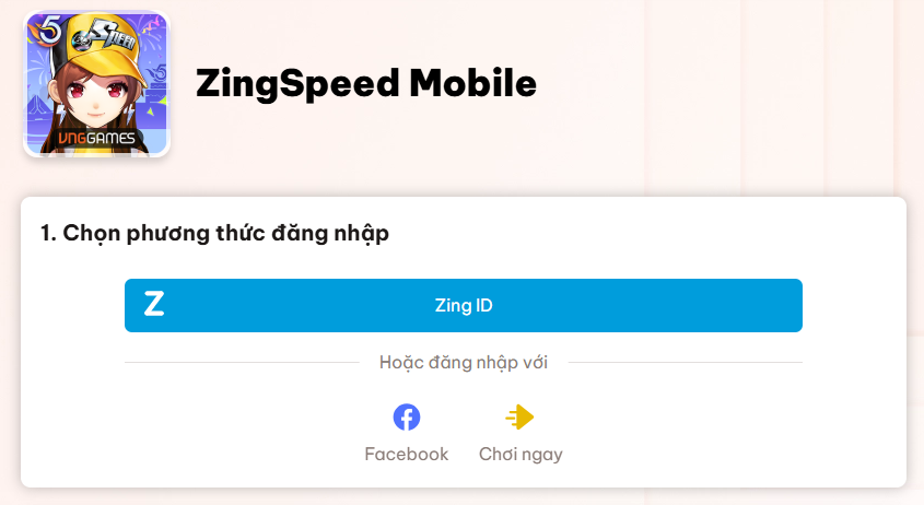 Hướng dẫn nạp thẻ Zing Speed