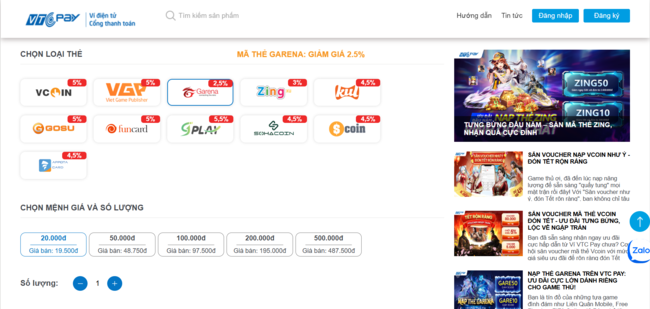 nạp tiền Free Fire