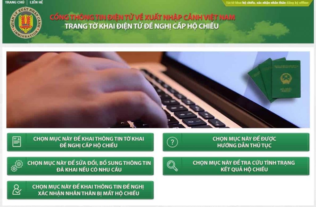 Truy cập trang web chính thức