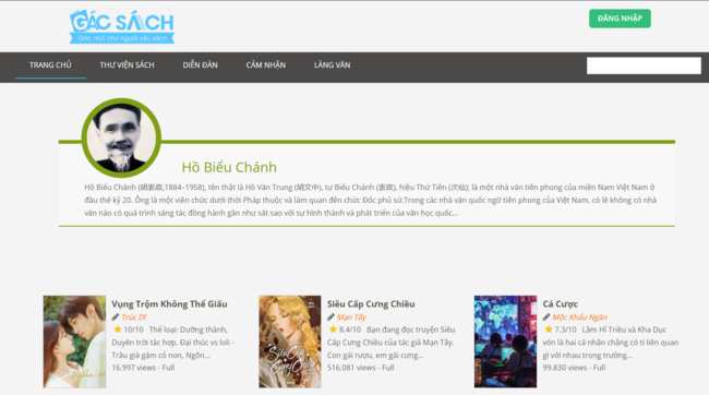web đọc sách Online miễn phí
