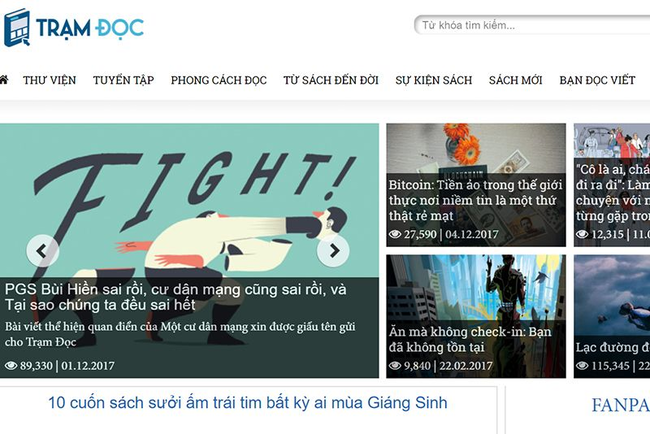 web đọc sách Online miễn phí