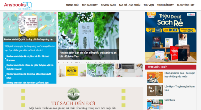 web đọc sách Online miễn phí