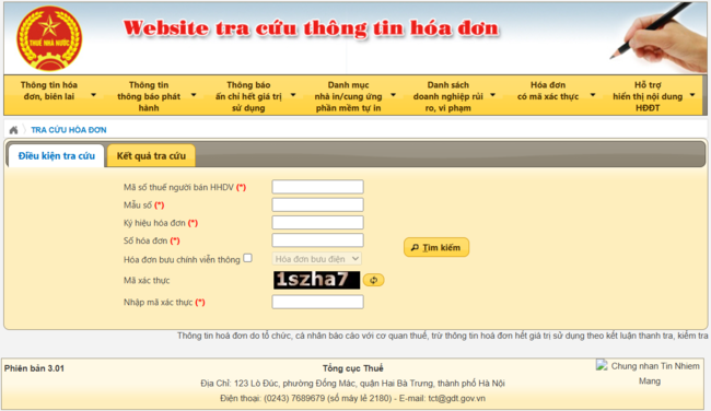 check hóa đơn điện tử