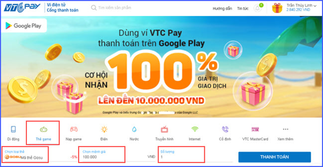 nạp Gosu