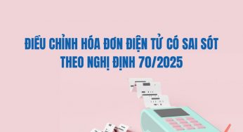 Điều chỉnh hóa đơn điện tử có sai sót theo nghị định 70/2025