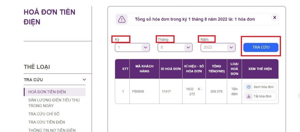 hóa đơn điện tử evn hcm