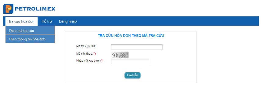 tra cứu hóa đơn điện tử xăng dầu