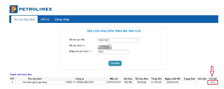 hóa đơn điện tử xăng dầu