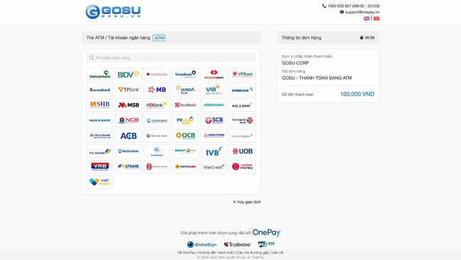 thẻ Gosu online 
