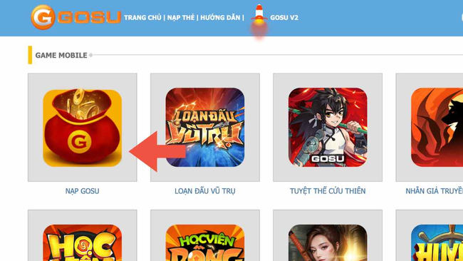 nạp thẻ Gosu online 