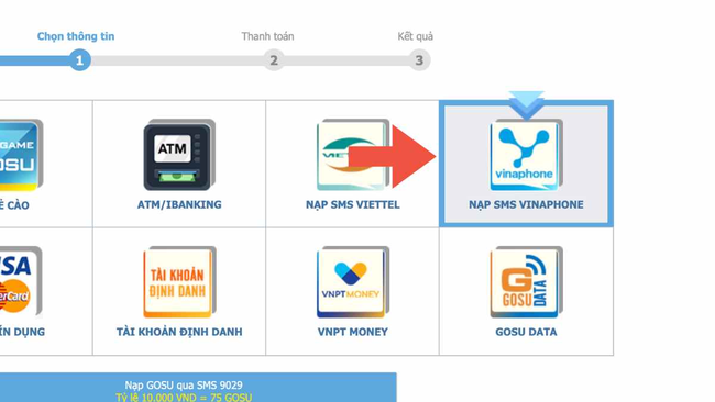 nạp thẻ Gosu online 