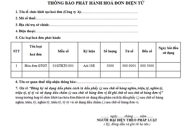 đăng ký hóa đơn điện tử
