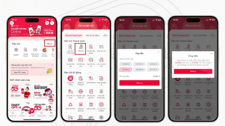 Cách ứng tiền Viettel khi không đủ điều kiện