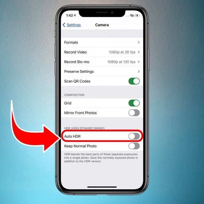 tắt hdr đơn giản