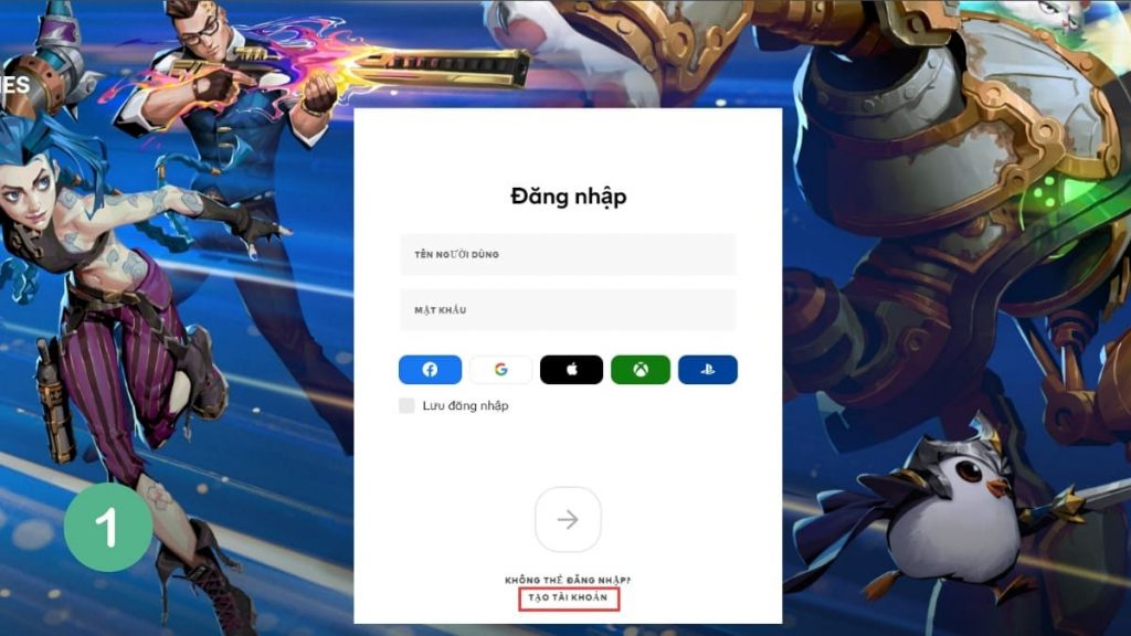 Tạo tài khoản Valorant
