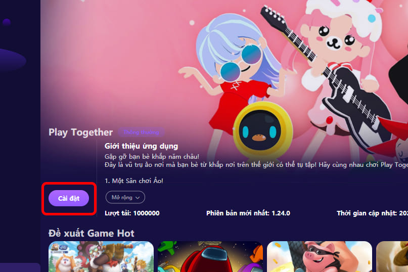 cách tải play together trên máy tính