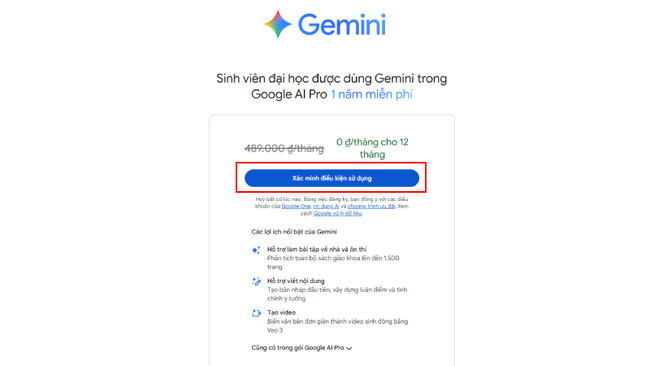 đăng ký Google Gemini Pro miễn phí