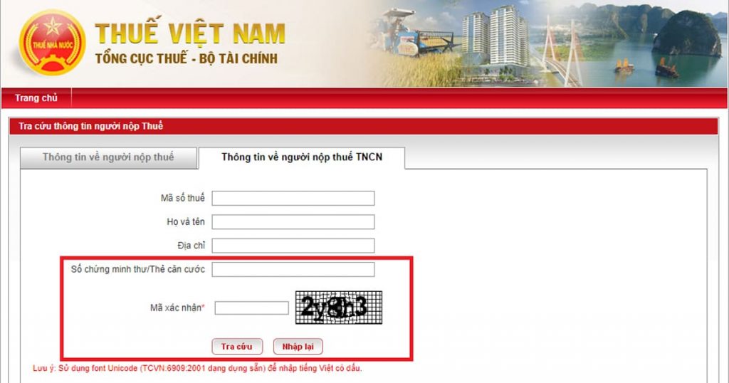 cách tra cứu mã số thuế bằng cccd