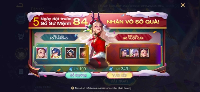 sổ sứ mệnh mùa 84