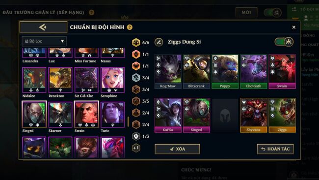 đội hình DTCL leo rank hiệu quả