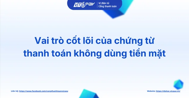 chứng từ thanh toán không dùng tiền mặt