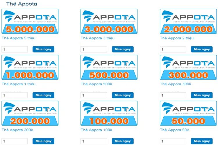 nạp appota
