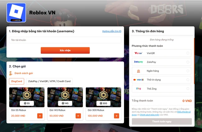 nạp thẻ roblox vn