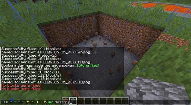 lệnh fill Minecraft