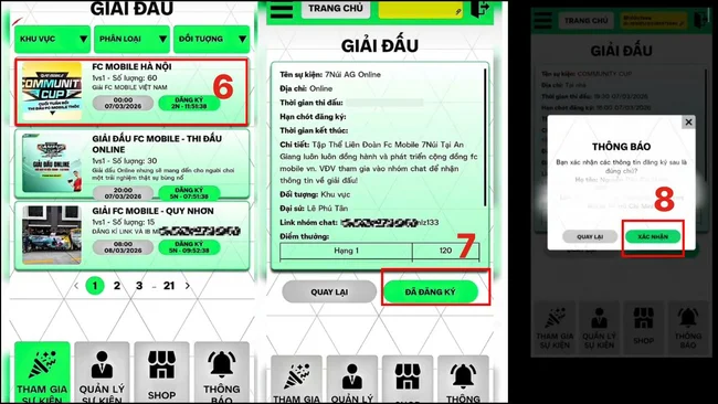 phần thưởng FC Mobile