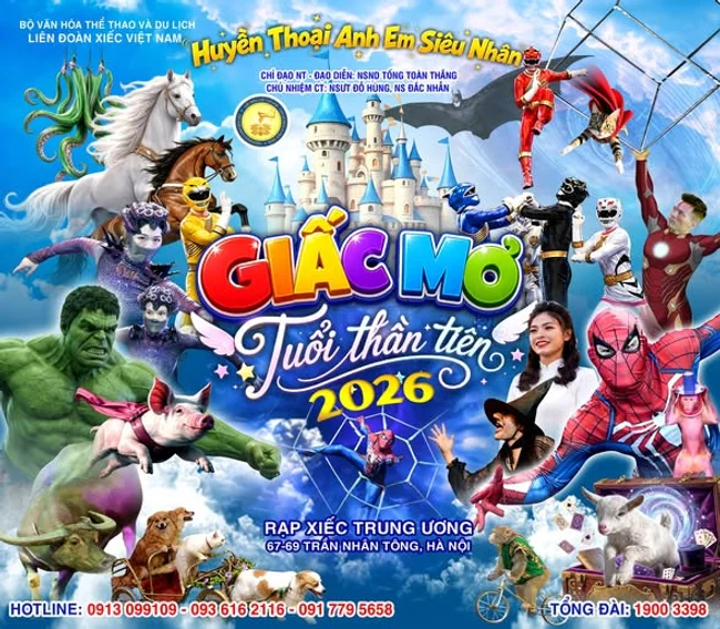 chương trình xiếc Trung Ương 2026