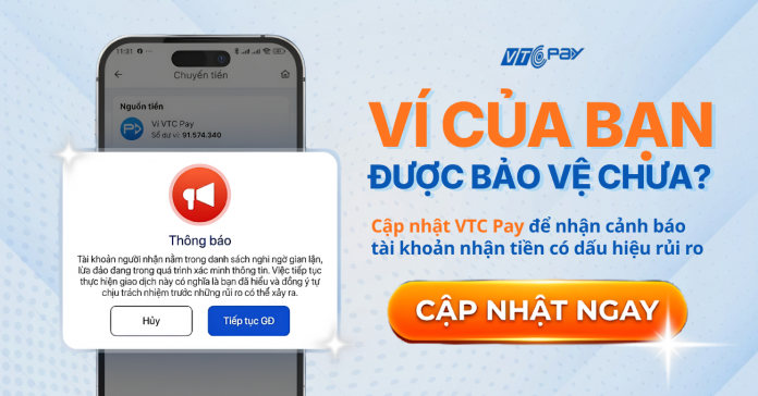 Cập nhật tính năng mới ví điện tử VTC Pay