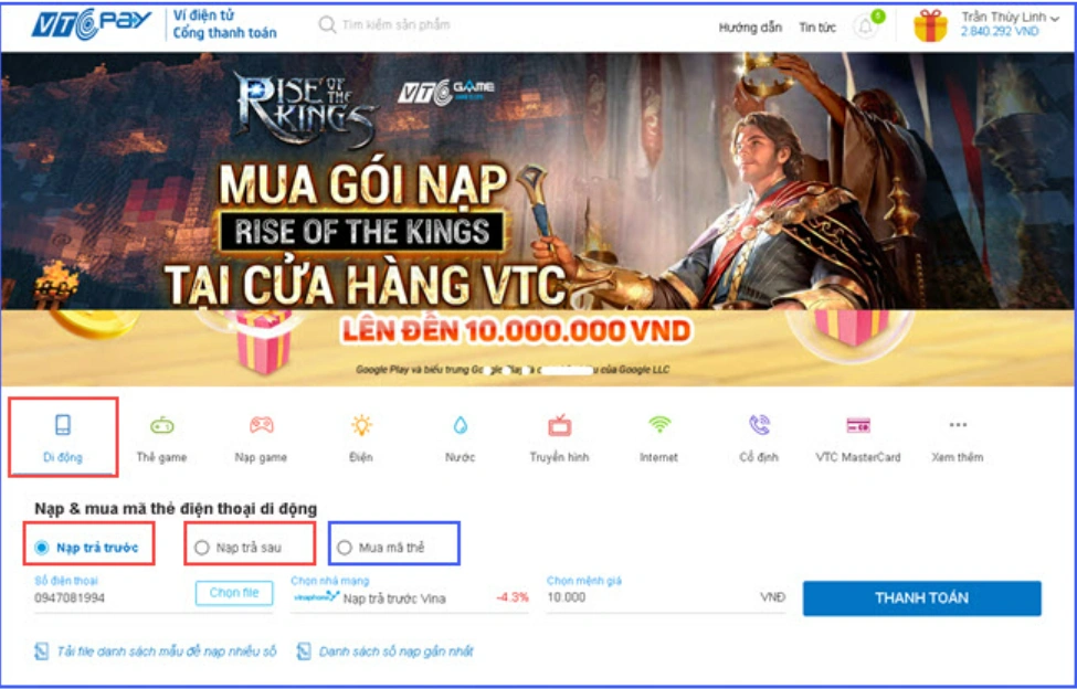 cách nạp tiền điện thoại * 100 Viettel