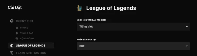 PBE TFT mùa 18