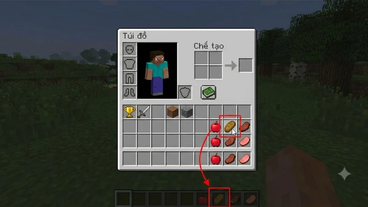 cách ăn trong minecraft