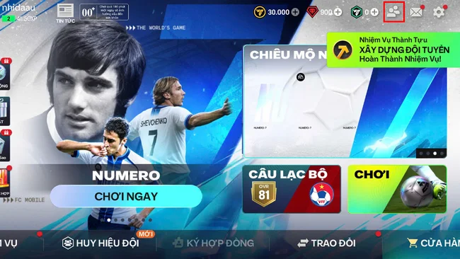 tìm UID FC Mobile