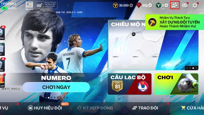 Cách xóa bạn trong FC Mobile
