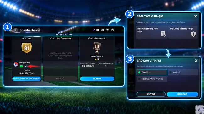 Cách xóa bạn trong FC Mobile