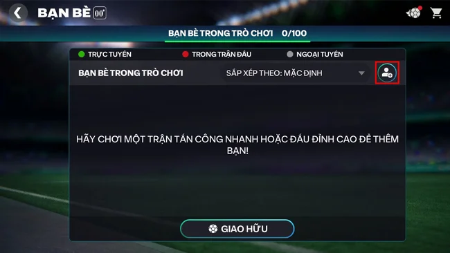cách kết bạn trong FC Mobile VN