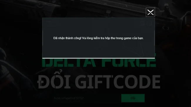 cách nhập code gift Delta Force