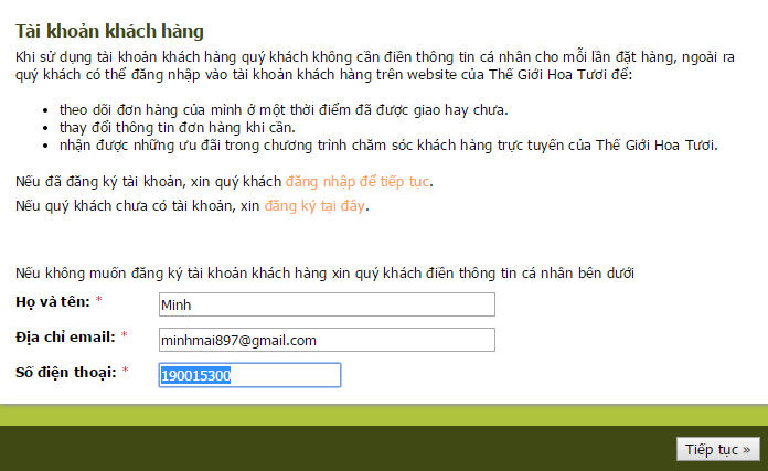 Huong dan dat hoa truc tuyen qua Cong thanh toan VTC Pay 3