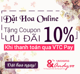 dat hoa online giam gia qua VTC Pay 1
