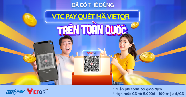 Đã có thể dùng VTC Pay quét mã VietQR (mã QR ngân hàng) trên toàn quốc