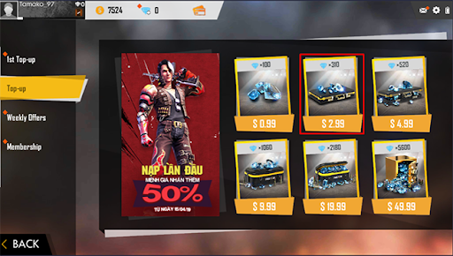 nạp the garena free fire