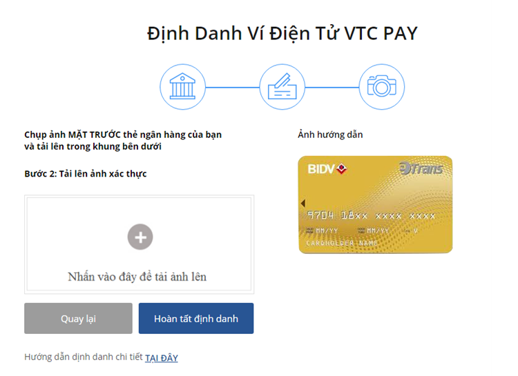 Hướng dẫn định danh ví VTC Pay