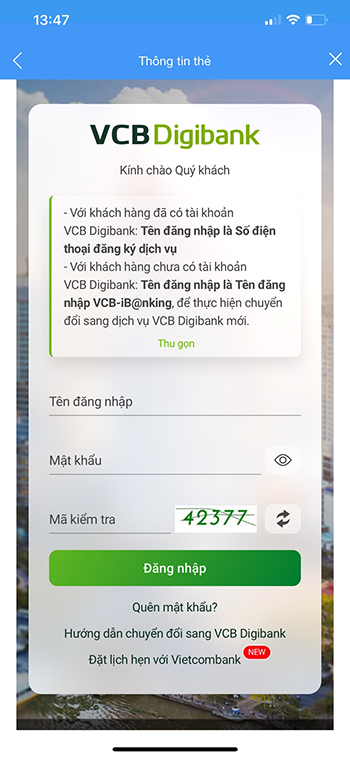 liên kết ví VTC Pay với ngân hàng Vietcombank